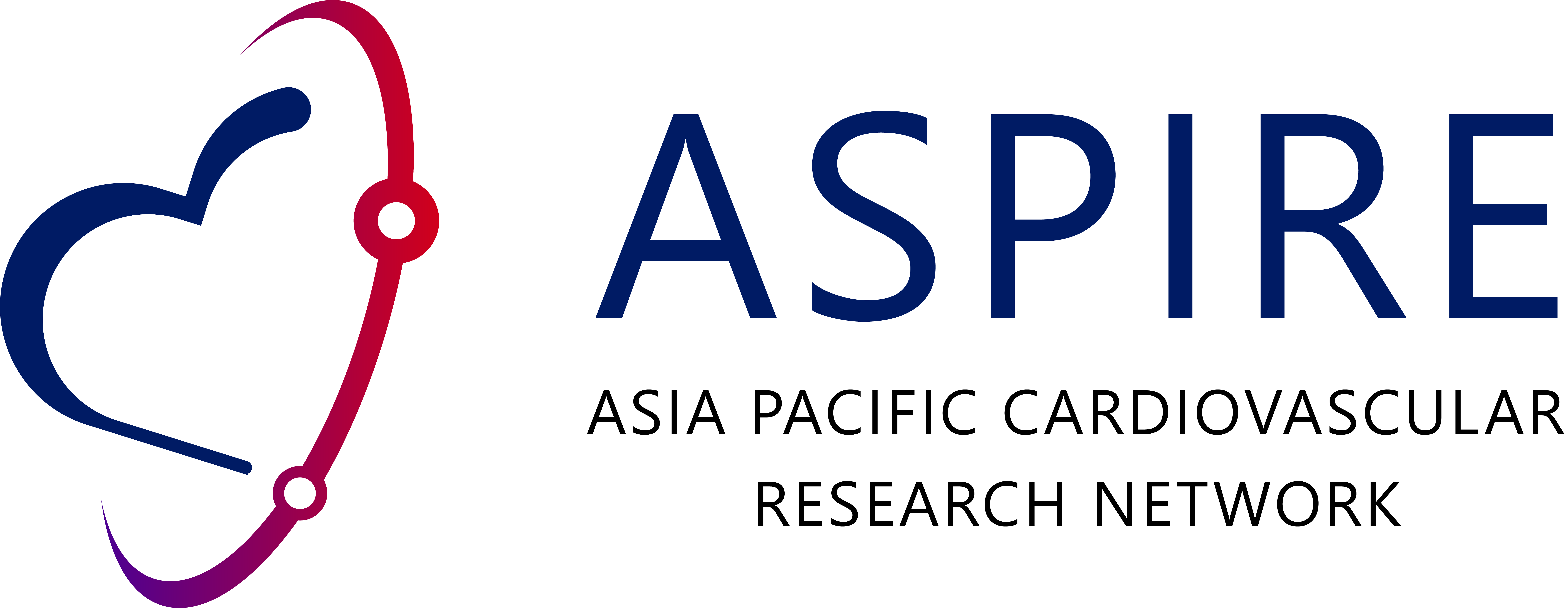 a logo of the research network of a heart in red and blue